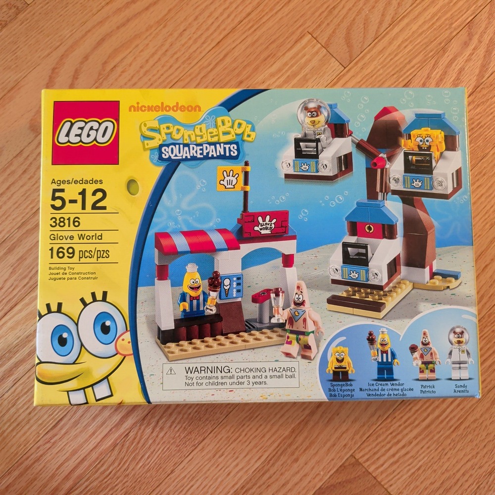 LEGO SpongeBob SquarePants Glove World 3816 Ferris Wheel Set 169 Pcs New Sealed